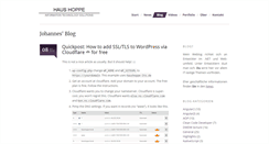 Desktop Screenshot of blog.johanneshoppe.de